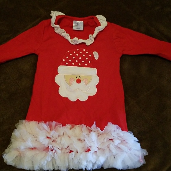 No name brand Santa dress with frilly bottom - Picture 1 of 1